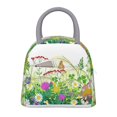 thumbnail image 1 of Fotbe Plants and Insects Pattern Lunch Bag , Insulated Lunch Box, Small Leakproof Cooler Food Lunch Containers Reusable Lunch Tote Bags, 1 of 6