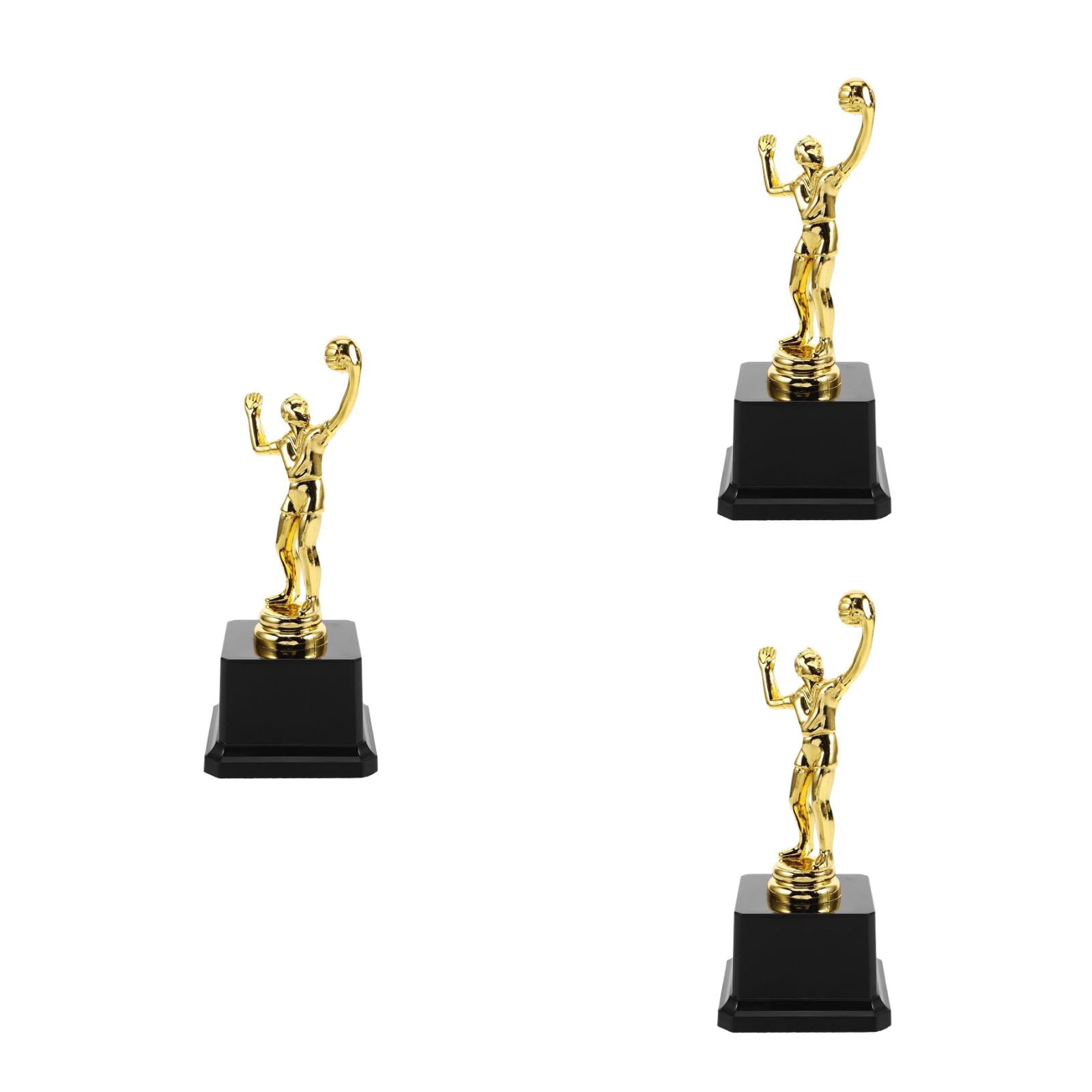 Masteelf 3pcs Mini Volleyball Trophy Awards For Sports Competitions Plastic Trophy Cups For Kids Small Trophy Party Favors,Gold Medal Participation Trophies