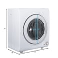 thumbnail image 5 of 120V Compact Laundry Dryer, 2.65 cu.ft Front Load Stainless Steel Clothes Dryers with Stainless Steel Tub, Easy Control Clothes Dryer, White, 5 of 9