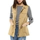 thumbnail image 1 of Chaleco sin mangas para mujer INSPIRE CHIC con cintura ajustable, cierre de cremallera, de algodón, estilo cargo, con bolsillo, color caqui, talla M, 1 of 8