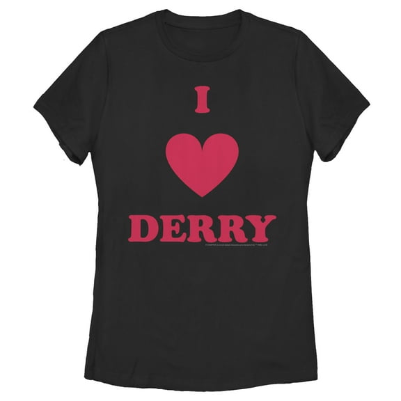Women's IT Chapter Two Chapter Two I Love Derry  Graphic Tee Black Large