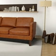 thumbnail image 5 of Modern Minimalist Waxy Cognac Leather 220cm Sofa, 5 of 5