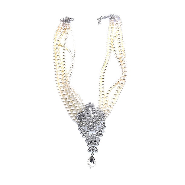 Minnieouse Collar de perlas con colgante para mujer, cristal, fiesta, aniversario, boda, compras, citas, joyería para mujer Ropa, zapatos y accesorios Miscelánea Minnieouse AP014493-00