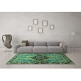 thumbnail image 3 of Ahgly Company Machine Washable Indoor Rectangle Persian Turquoise Blue Traditional Area Rugs, 8' x 10', 3 of 4