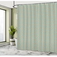 thumbnail image 5 of Ambesonne Abstract Geometry Shower Curtain, Rhythmic Flora, 69"Wx70"L, Pale Peach Cadet Blue, 5 of 5