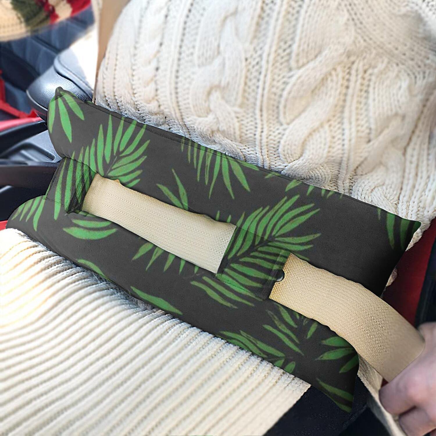 Boho Tropical Floral Post Surgery Pillow - Machine Washable Seatbelt Cushion - Hawaiian Print Breast Recovery Gift for Women