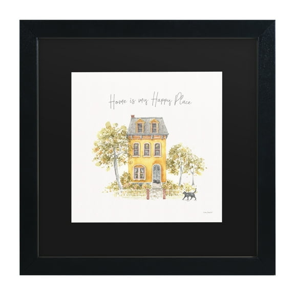 Lisa Audit 'Happy Yellow 17' Matted Framed Art