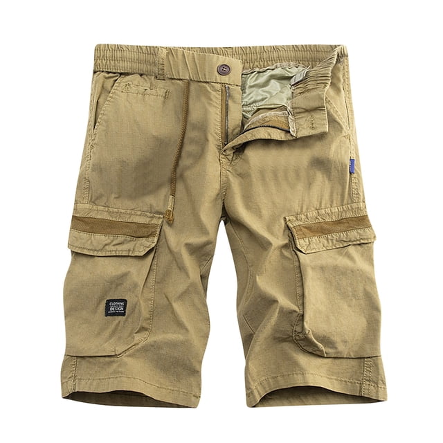 Cameland Short Cargo Décontracté pour Homme, Couleur Unie, Extérieur, Poche, Plage, Travail