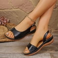 thumbnail image 5 of Norvail Orthopedic Sandals for Women, Women Walking Slippers with Arch Support Wedge Sandals Summer Dressy Open Toe Ankle Strap Platform Beach Casual Slip on Summer Going Out Shoes, 5 of 7