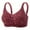 Red, variant on Censtreet Flower Bras for Women No Underwire Front Closure Comfort Senior Wireless Snap Closing Bra