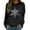 Black, variant on Christmas Crewneck Sweatshirts for Women Cute Snowflakes Graphic Printed Hoodless Top X-Mas Holiday Festival Long Sleeve Pullover Tops Casual Workout Outfits White XL