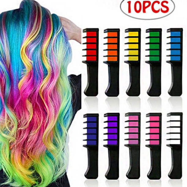 Fiudx Tiza Temporal para El Cabello, Crema de Fácil Aplicación, Paquete Variado de Colores Vibrantes, Cobertura Uniforme y Uniforme, Peinado Divertido para Eventos, Uso para Adultos y Adolescentes, E