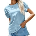 thumbnail image 3 of Easter Day T-Shirt for Womens Casual Short Sleeved Long Tee Oversize Tops Summer Loose Fit Tunic Round Neck Blouse, 3 of 5
