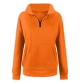 thumbnail image 6 of Sweatshirt For Womens Oversized Half Zip Pullover Long Sleeve Sweatshirt Quarter Zip Hoodie Sweater Teen Girls Fall Blouse Clothes With Pockets Large N, 6 of 6