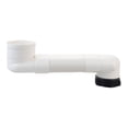 thumbnail image 1 of Tubería de drenaje de extensión de brida de inodoro desplazada, expandida para lavabo de lavabo, palanca de brida de inodoro para drenaje de plomería, limpieza, 40cm Sunnimix Brida de inodoro compensada, 1 of 8