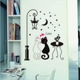 thumbnail image 4 of Parejas lindas Gatos Dibujos animados Etiqueta de la pared Niños Decoración de la habitación de los niños Leyfeng pegatina de pared, 4 of 7
