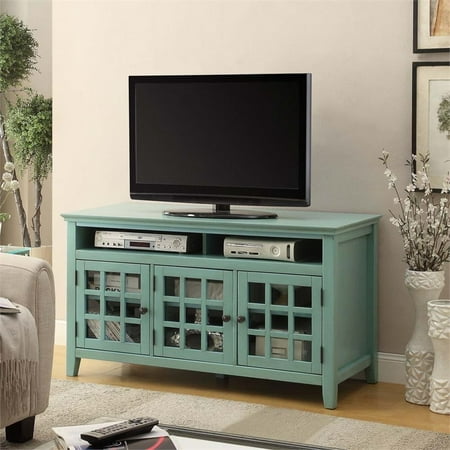 Pemberly Row TV Stand Antique Turquoise Huge Discount