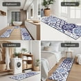 thumbnail image 5 of Blue Ethnic Geometric Patchwork Pattern Kitchen Rugs Sets Of 3,Kitchen Runner Rugs Non Skid Washable,Decorative Kitchen Floor Mats for Kitchen,Sink,Laundry,17"x30"+ 17"x47" + 17"x59", 5 of 6