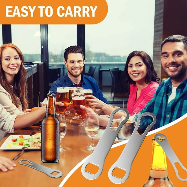 2 Pieces Stainless Steel V Rod Bottle Opener - Dog Bone Style Speed Key For Beer & Wine Bottles
