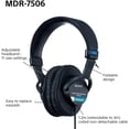 thumbnail image 3 of Sony MDR-7506 Professional Large Diaphragm Headphones, 3 of 6