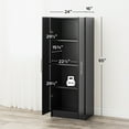 thumbnail image 4 of Prepac Elite Deep Storage Cabinet for Garage, 24" W x 65" H x 16" D, Black, 4 of 11