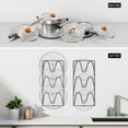 thumbnail image 3 of 2 Pack Pot Lid Organizer Rack - 3 Tier Pot Lids Holder Wall Mounted Lid Rack, 3 of 7