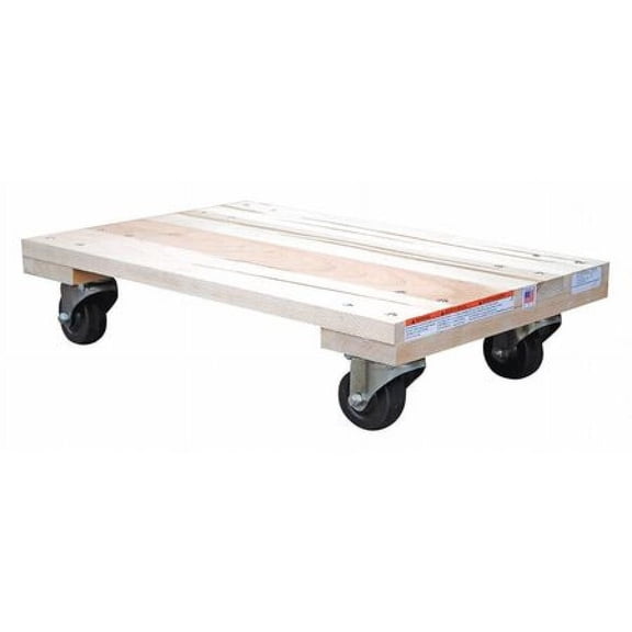 VESTIL HDOS-1624-9 Hardwood Dolly - Solid Deck