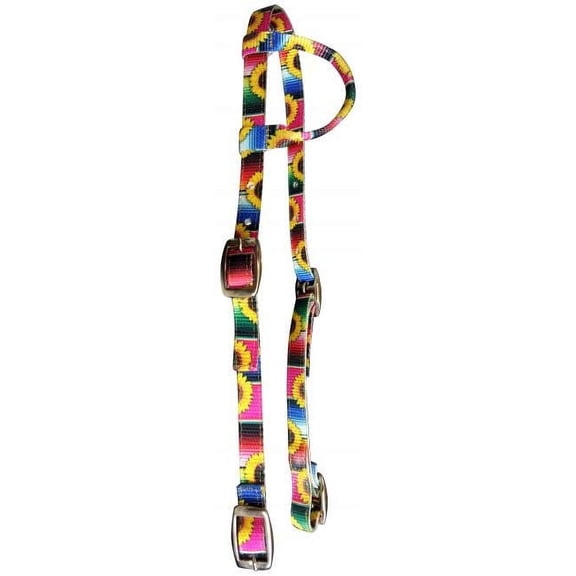 Showman Serape & Sunflower Print Nylon Single Ear Headstall