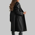 thumbnail image 5 of RYRJJ Wool Blend Peacoats for Women Notched Lapel Single Breasted Trench Coat Warm Winter Overcoat Business Work Long Jackets(Black,L), 5 of 8