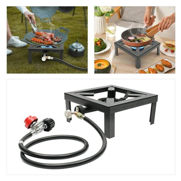 Outdoor 8000W Single-Burner Stove, Cast Iron, Adjustable Pressure, Fast Boiling, Easy to Use, Portable for Camping, Picnics, and Travel