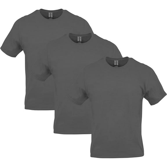 Gildan mens Heavy Cotton T-shirt, Style G5000, Multipack T Shirt, Charcoal 3-pack, Large US Pack of 3