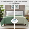 thumbnail image 4 of Mainstays Twin/Twin XL All-Season Reversible Microfiber Comforter, Sage Green and Soft Sea Green, 4 of 11