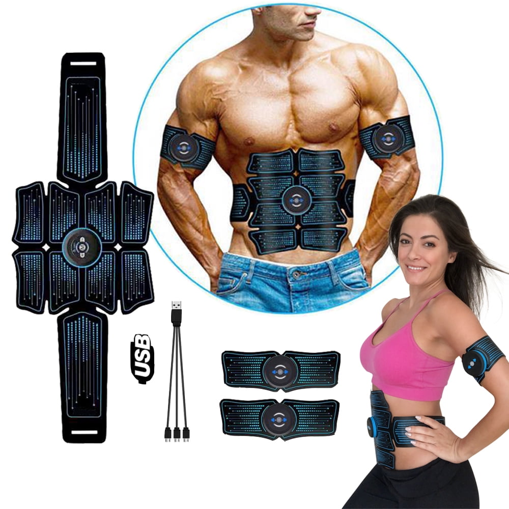 IMATE Abdominal Muscle Trainer EMS Abs Trainer Muscle Stimulator Ab Toning Belt Waist Trainer Belly Support Belt Gym Training Exercise Machine Home Fitness Training Gear