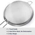 thumbnail image 3 of 3 Sizes High Quality Stainless Steel Fine Mesh Colander Set 8/14.3/20cm, for Kitchen Flour Quinoa Rice Pasta Powdered Sugar and More - Created with Reinforced Handle, 3 of 5