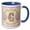 Blue/White, variant on 3drose, Regal Pastel Mod Damask Monogram Initial C, 15oz Two-tone Red Mug
