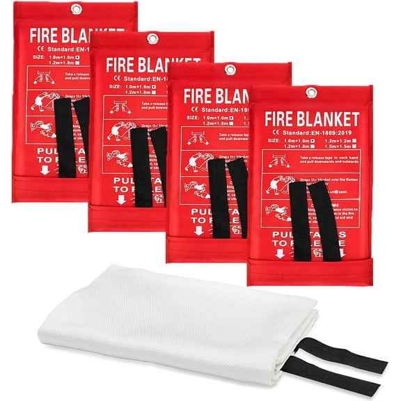 Fire Blanket for Home Safety – Emergency Fire Suppression Fiberglass Sheet for Kitchen, Fireplace, Grill, Vehicle, School, Office, and Warehouse Use