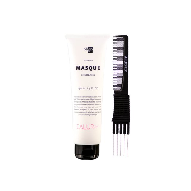 OLIGO Professional Masque de Récupération Calura (5 oz) avec Peigne Teasing SLEEKSHOP Lot de 1