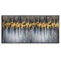 Large Abstract Gold Texture Oil Painting on Canvas Minimalist Yellow Ripple Acrylic Painting Modern Living Room Wall Art Decor