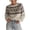 #10White, variant on Womens Nordic Patterned Sweater Round Neck Cozy Knit