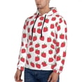 thumbnail image 3 of Balery Cartoon Strawberry Pattern Mens Hoodie Kangaroo Pocket Hoodie Pullover Hooded Sweatshirt Ideal for Daily Wear Travel and Home-Medium, 3 of 7