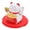 White, variant on Lucky Fengshui Cat, Solar Powered Waving Arm Cat, Lucky Fortune Cat with Waving Arm, Chinese Feng Shui Deoration Lucky Cat for Shops, Restaurants, Living Room