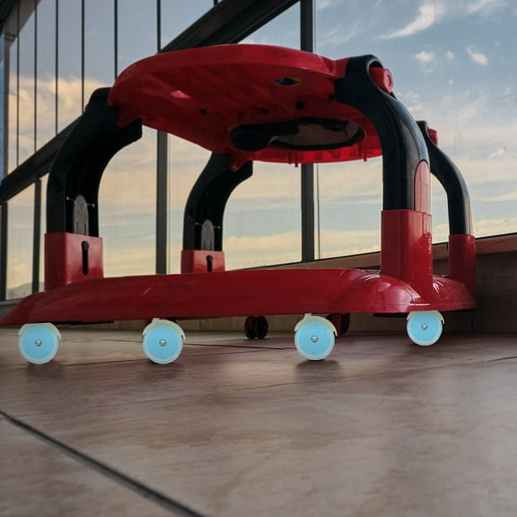 KONTONTY  4 Pcs Baby Walker Wheel Replacement Kit Car Accessories Sky-blue