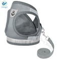thumbnail image 4 of Deago No Pull Dog Pet Harness Reflective Adjustable No Choke Easy Control With Leash for Small Dog Cat Pet Outdoor Walking Travel (Gray, S), 4 of 7