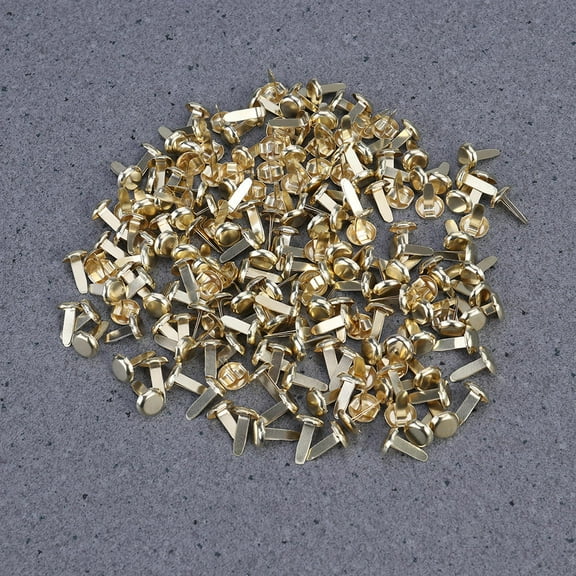 FOLOYORI Metal Fasteners 500Pcs Small Brads for Paper Crafting and Scrapbooking with Round Shape