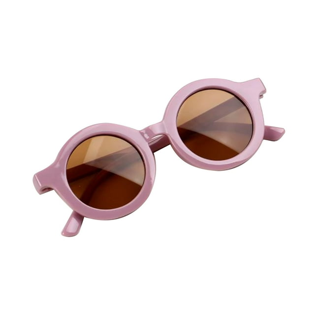 Sylvamorning Lunettes de Soleil pour Enfants, Lunettes Rondes Rétro de Loisirs pour Nourrisson