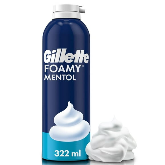 Espuma de Afeitar Gillette Foamy Mentol con Sensación Refrescante 322 ml