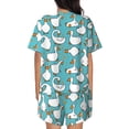 thumbnail image 3 of Lsque Cartoon Funny Goose Women's Short-Sleeved Pajama Set - 2 Piece Soft and Lightweight Sleepwear Set-4X-Large, 3 of 9
