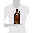 thumbnail image 2 of 1/2 Gallon Amber Growler With 38 mm Polyseal Lid, 2 of 2