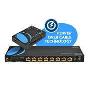 OREI Ultra HD 1x8 HDMI Extender Splitter Over CAT6/7 Upto 115 Ft Support 4K, Loop-Out, IR Remote, EDID (UHD18-EX115-K)