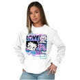 thumbnail image 3 of Kanji Style Betty Boop Love XOXO Women Plus Size Long Sleeve Tee Brisco Brands 2X, 3 of 5